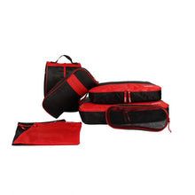 7Pcs Set Packing Cubes Outdoor Camping Travel Luggage Organizer Zip Clothes Storage Bag Pouch
