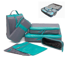 7Pcs Set Packing Cubes Outdoor Camping Travel Luggage Organizer Zip Clothes Storage Bag Pouch